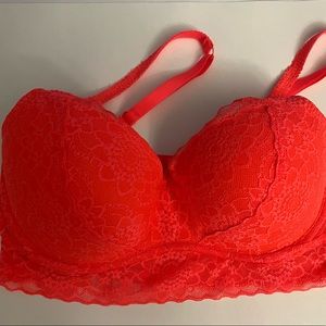 Victorias Secret Pink Orange Push-up Bralette